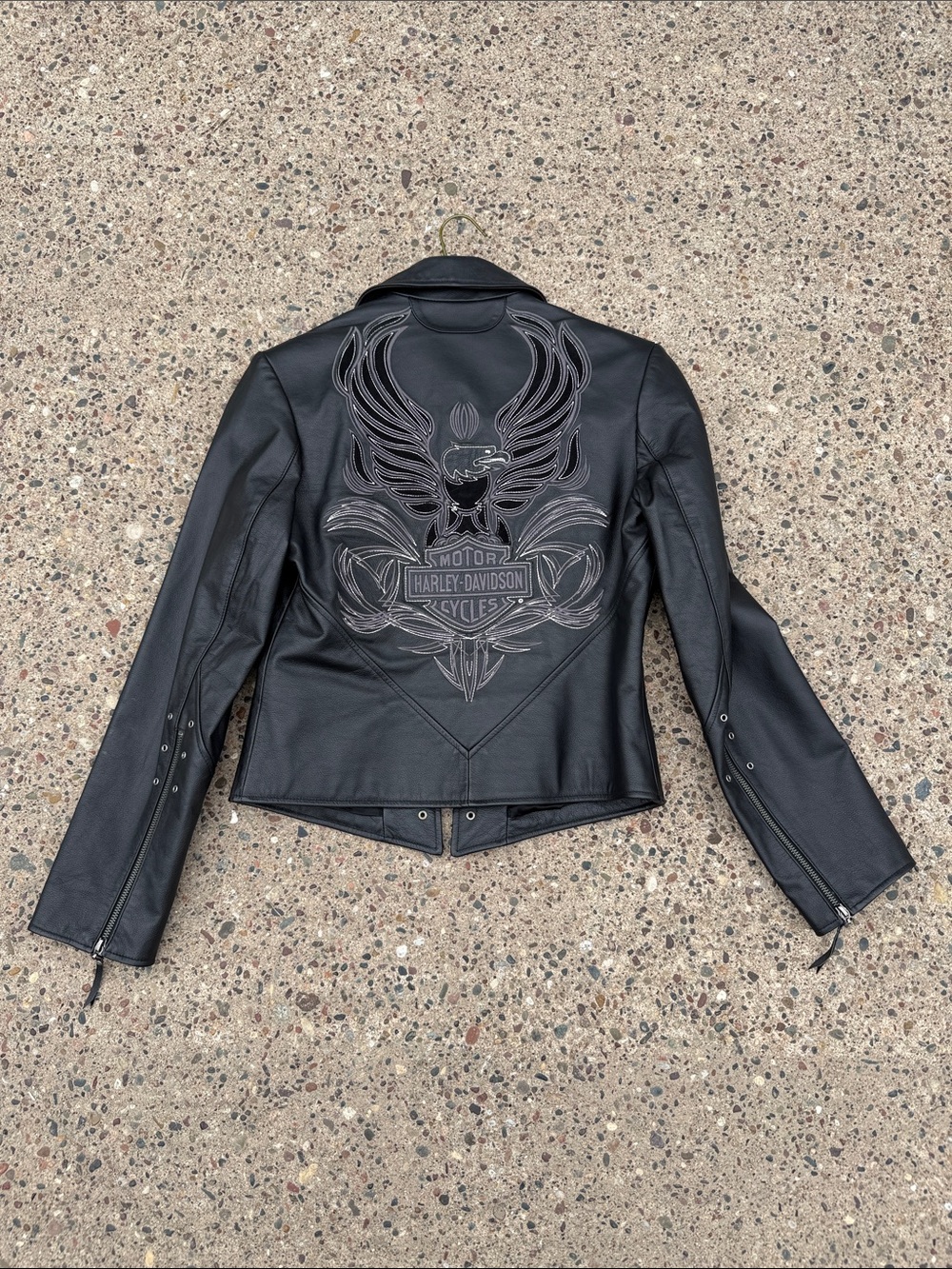 Harley Davidson ISIS Eagle leather moto jacket